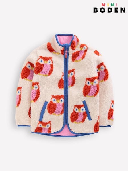 Boden Orange Eden Borg Zip-through Jacket (Y21355) | £39 - £45