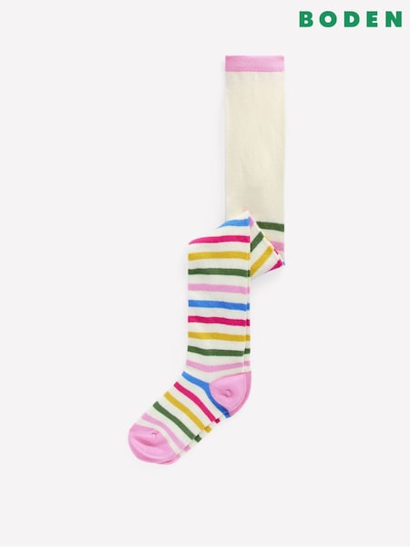 Boden Cream Patterned Tights (Y21380) | £13 - £15