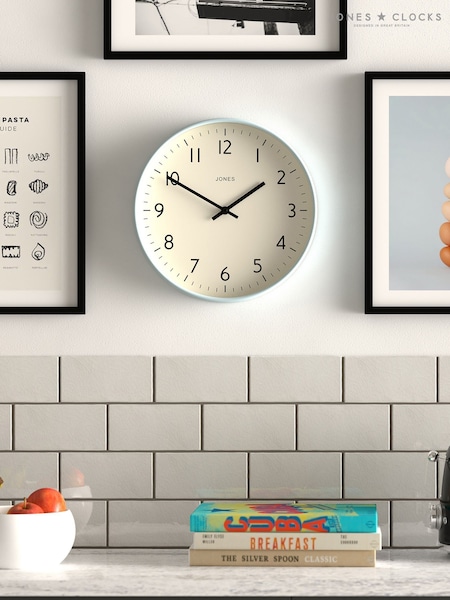 Jones Clocks Clear Blue Studio Wall Clock 30cm (Y21492) | £30