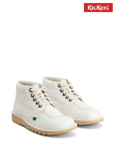Kickers White Adult Unisex Kick Hi Synthetic Shoes (Y21674) | £95
