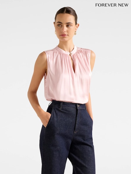 Forever New Pink Kourtney Sleeveless Blouse (Y21675) | £49