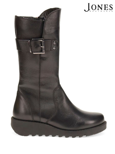 Jones Bootmaker Black Edita Leather Calf Boots (Y21970) | £130