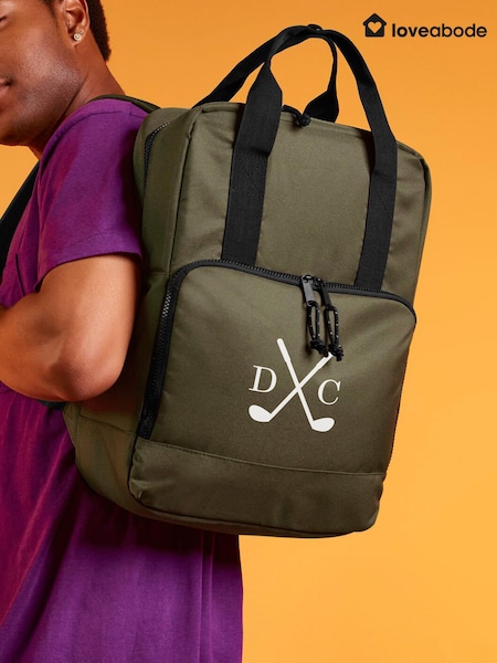 Loveabode Natural Personalised Glof Cooler Backpack (Y22355) | £32