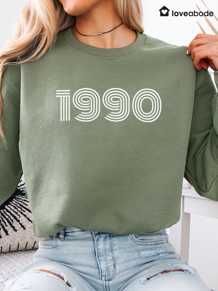 Loveabode White Personalised YEAR Sweatshirt (Y22361) | £28