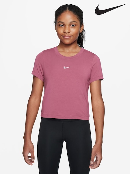 Nike Peony Pink Cropped T-Shirt (Y22607) | £23