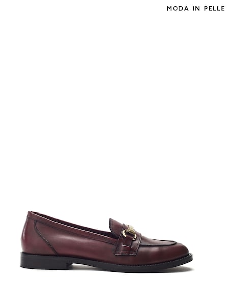 Moda in Pelle Elarra Flat Loafers With Snaffle Trim (Y22677) | £69