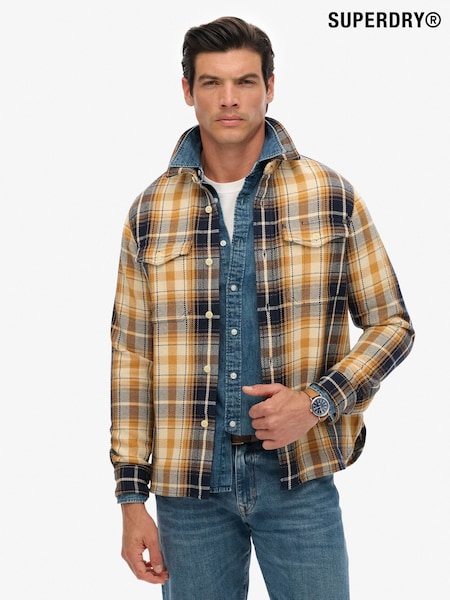 Superdry Yellow Merchant Heavy Checked Shirt (Y23286) | £65
