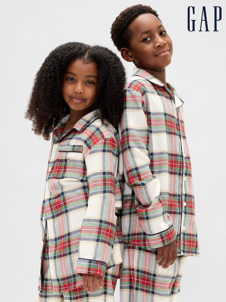 Gap Red Check Matching Family Christmas Pyjamas (6-14yrs) (Y23427) | £35