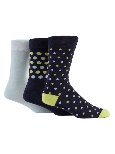 Glenmuir Blue Multi Sport Crew Socks 3 pack (Y23451) | £12