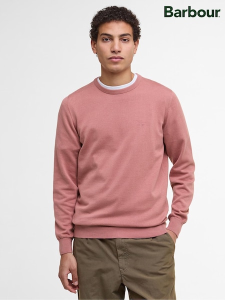 Barbour® Pink Pima Crew Earth Jumper (Y23625) | £70