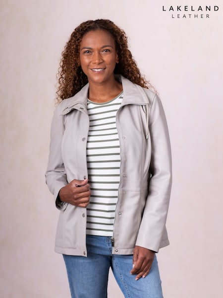 Lakeland Leather Grey Leithwaite Field Jacket (Y23653) | £299