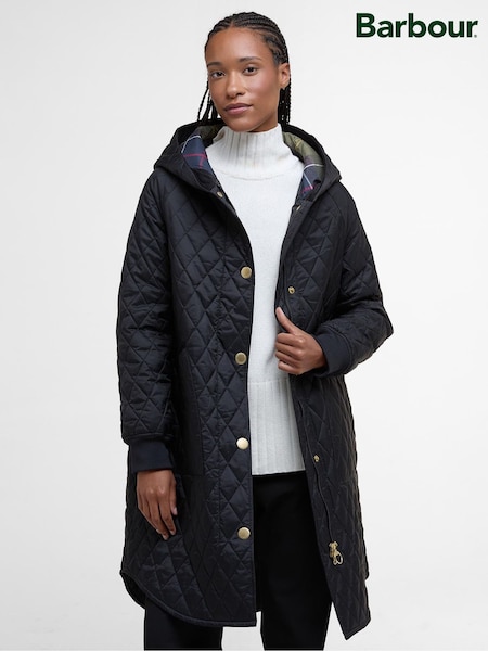 Barbour® Black Hilary Quilt Coat (Y23672) | £229