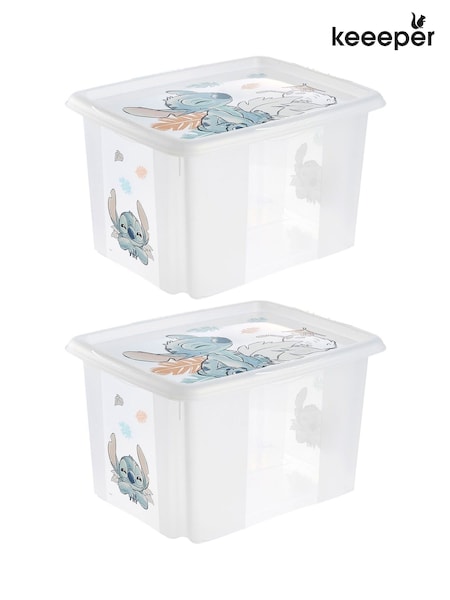 Keeeper Black Karolina Stitch Turnaround Storage Boxlid 30L Set of 2 (Y23755) | £30