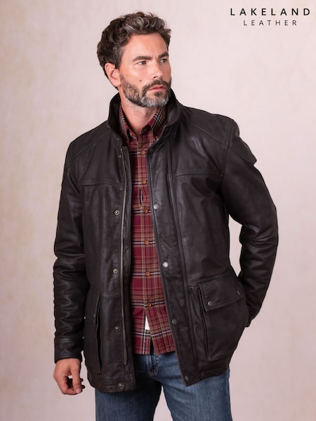 Lakeland Leather Brown Strands Coat (Y23827) | £399