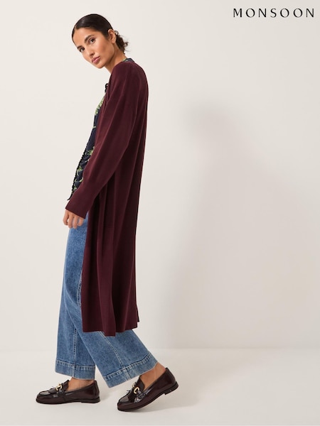 Monsoon Red Mel Longline Cardigan (Y23903) | £85
