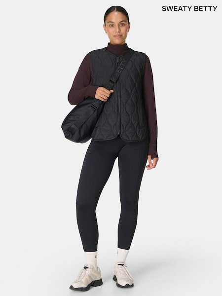 Sweaty Betty Black Therma Boost Heat Tech 7/8 Walking Leggings (Y24062) | £110