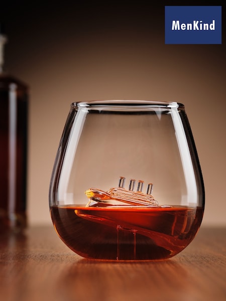 MenKind Clear Connoisseur Creations Sinking Ship Glass (Y24064) | £12