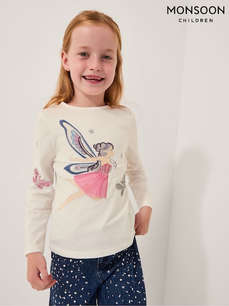 Monsoon Cream Fairy Long Sleeve Top (Y24195) | £19 - £23