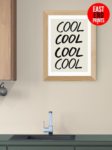 East End Prints Oak Cool Quote Wall Art Print by 1x Gallery (Y24505) | £50 - £130