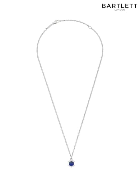Bartlett Blue Waterproof Lapis Lazuli Hexagon Curb Chain Necklace (Y24510) | £35