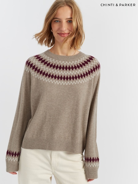 Chinti & Parker Wool Cashmere Fair Isle Pattern Sweater (Y24596) | £125