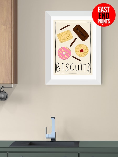 East End Prints White Biscuit Wall Art Print by Amber May Art (Y24684) | £50 - £130