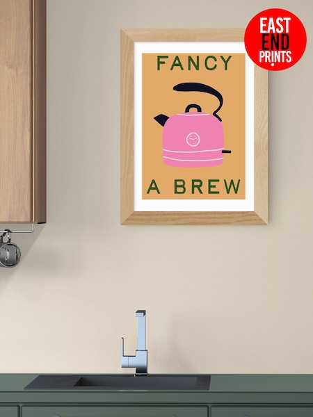 East End Prints Oak Fancy a Brew Wall Art Print by Emmy Lupin Studio (Y24697) | £50 - £130