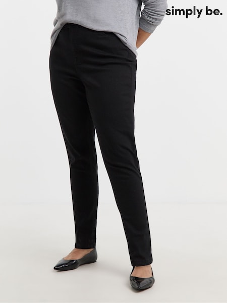 Simply Be Black Super Stretch Skinny Jeans (Y24888) | £35