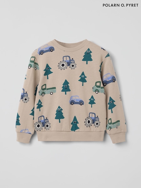 Polarn O. Pyret Natural Cotton Christmas Tree Jumper (Y25000) | £24