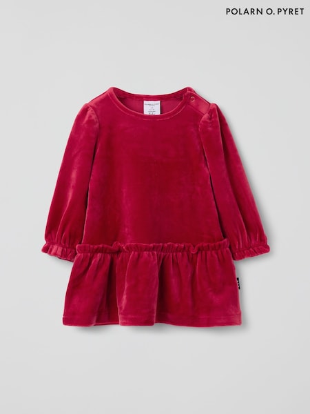 Polarn O. Pyret Red Velour Dress (Y25003) | £24