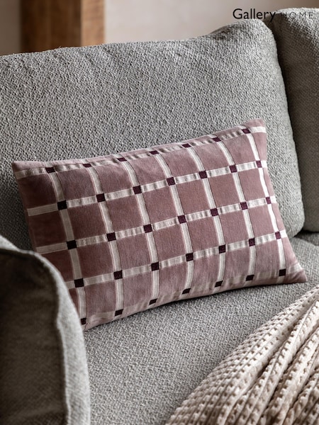 Gallery Home Mauve Suri Velvet Cushion (Y25287) | £35