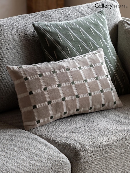 Gallery Home Taupe Suri Velvet Cushion (Y25291) | £35