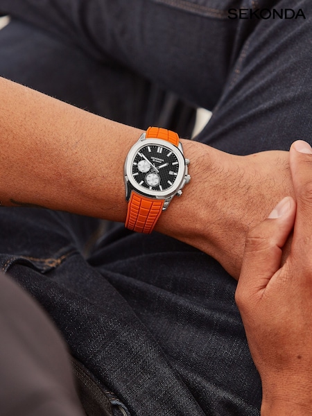 Sekonda Octaire 40mm Mens TV Chronograph Watch with Blue Strap (Y25303) | £70