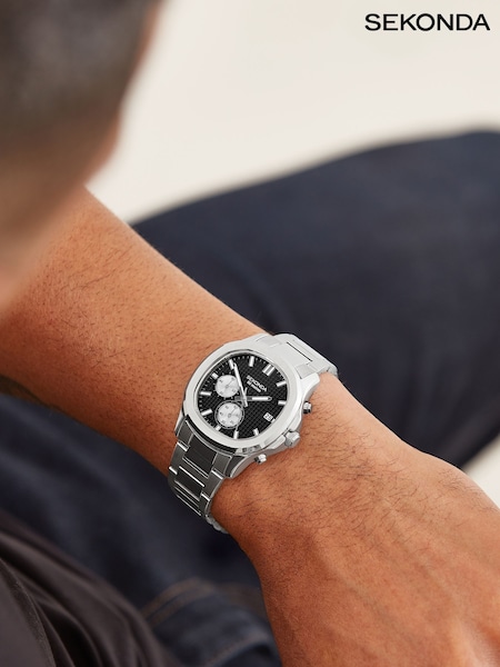 Sekonda Octaire 40mm Mens TV Chronograph Watch with Blue Strap (Y25304) | £75