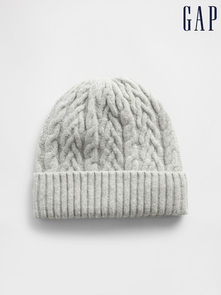 Gap Grey CashSoft Cable-Knit Beanie (Y25416) | £18