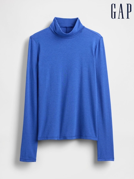 Gap Blue Featherweight Turtle Neck T-Shirt (Y25424) | £18