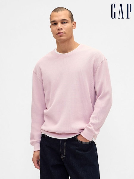 Gap Pink Heavyweight Thermal Oversized T-Shirt (Y25443) | £45
