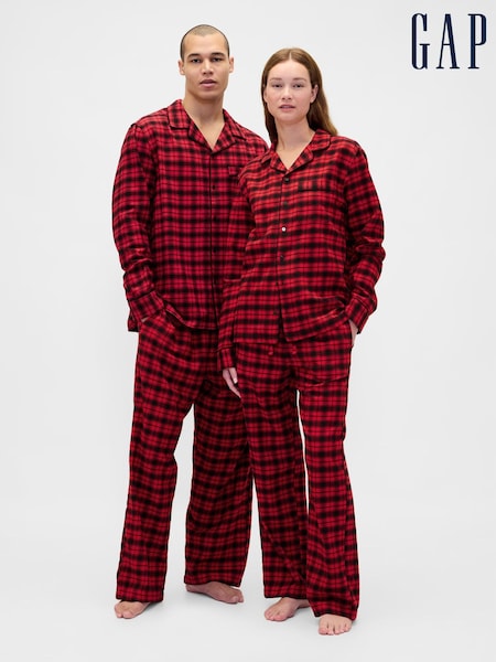 Gap Red & Black check Matching Family Christmas Pyjama Bottoms (Y25459) | £25
