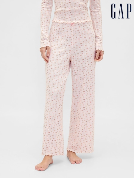Gap Pink Pointelle Pyjama Bottoms (Y25480) | £25