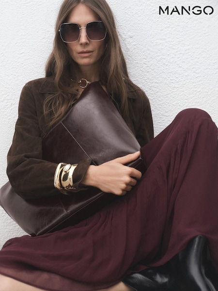 Mango Dark Brown Shopper Bag (Y25549) | £46