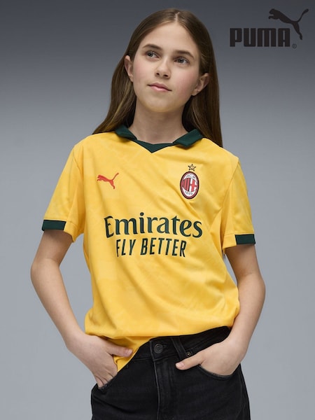 Puma Yellow AC Milan 25/26 Youth Boys Third Jersey (Y25781) | £60