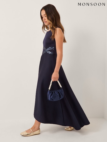 Monsoon Blue Sleeveless Sequin Prom Dress (Y25784) | £48 - £53