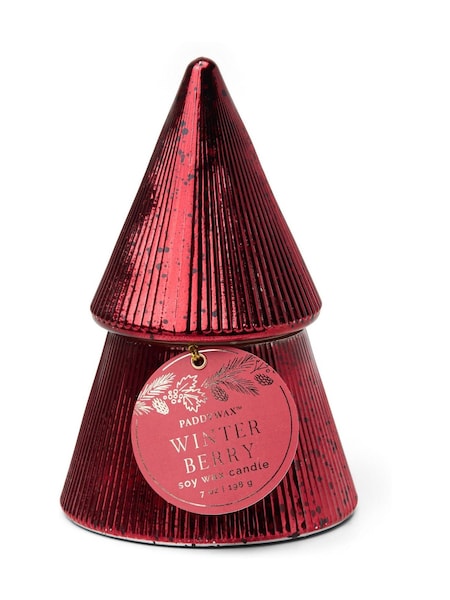 Paddywax Christmas 7oz198g Red Stacked Tree Candle (Y25918) | £20