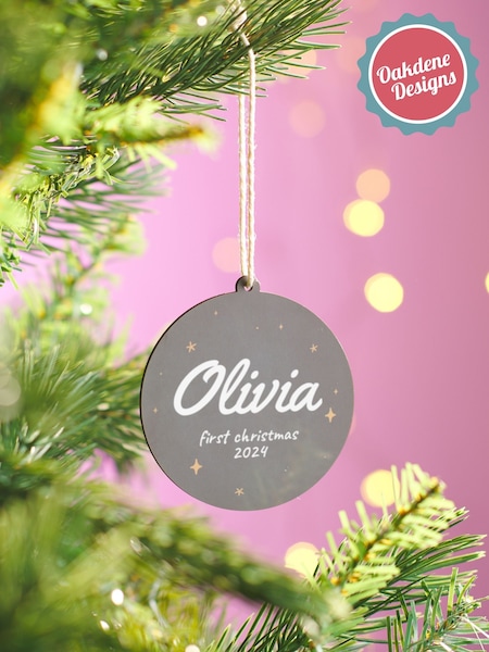 Personalised Babys First Christmas Bauble by Oakdene (Y25926) | £10