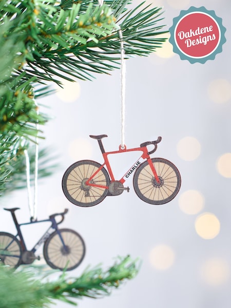 Personalised Bike Christmas Decoration by Oakdene (Y25927) | £10