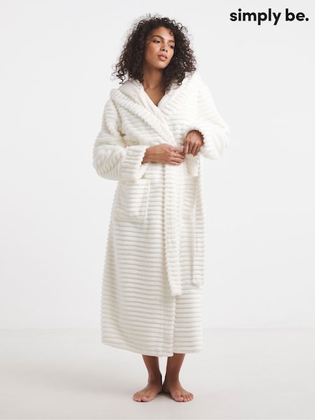 Simply Be Cream Pretty Secrets Luxury Maxi Gown (Y25997) | £42