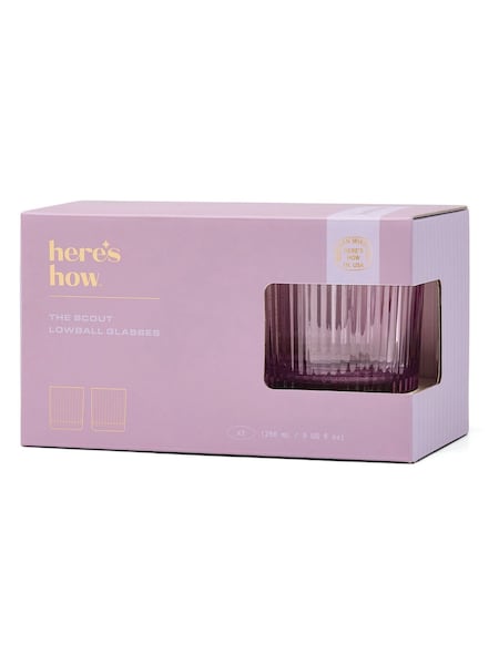 Here''s How Set of 2 Lilac The Scout Lowball Glasses (Y26110) | £20