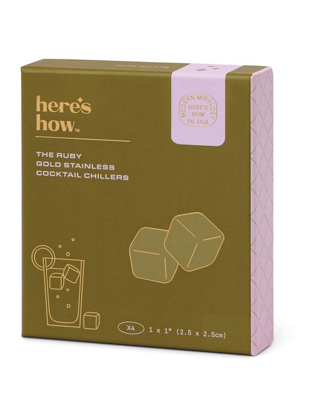 Here''s How Set of 4 Gold The Ruby Cocktail Chillers (Y26112) | £20
