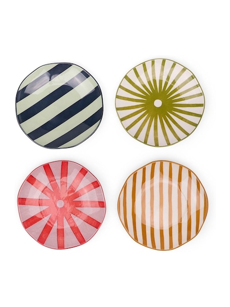 Here''s How Set of 4 Multi The Marley Appetizer Plates (Y26113) | £24