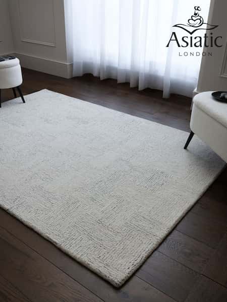 Asiatic Rugs White/Black Theodore Hatch Rug (Y26415) | £199 - £569